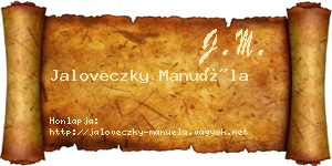 Jaloveczky Manuéla névjegykártya
